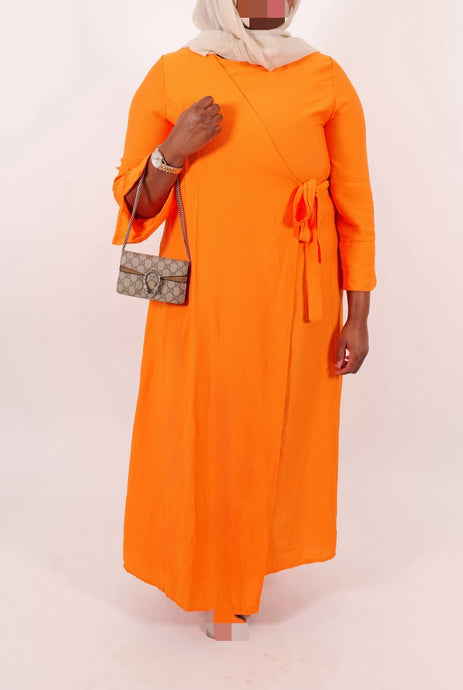 Robe portefeuille orange