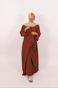 Robe portefeuille marron