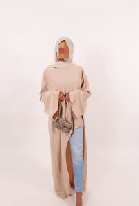 Robe asymétrique beige